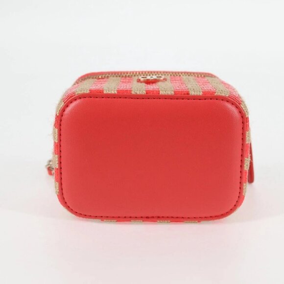 CHANEL Chain Shoulder Bag Straw Beige Gold CC Auth 120168AM - Picture 7 of 16